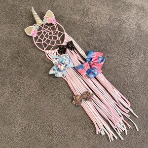 Unicorn Dream Catcher Bow Holder and Bows
